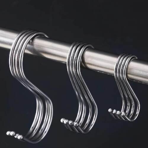 S-shaped multi-purpose crossbar hooks, suitable for bathroom