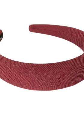 复古粉红色系海绵发箍高颅顶压发头箍显脸小新款网红纯色日韩发饰