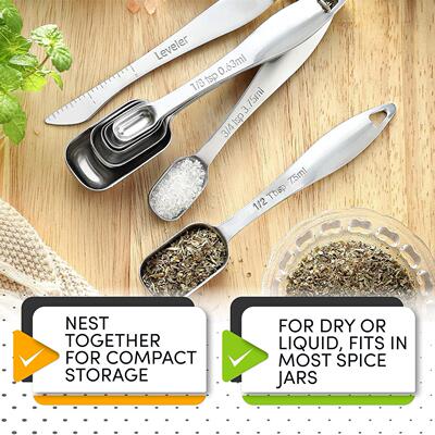 Measuring Spoons Set Teaspoon Tablespoon Baking & Cooking
