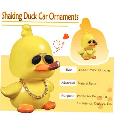 Cool Yellow Duck Car Ornaments Funny Shaking Head toy小黄鸭