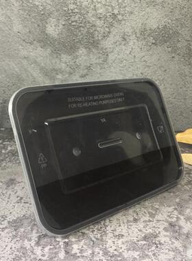一次性餐盒1200ml透明黑色长方形打包外卖宽扁塑料加厚带盖饺子