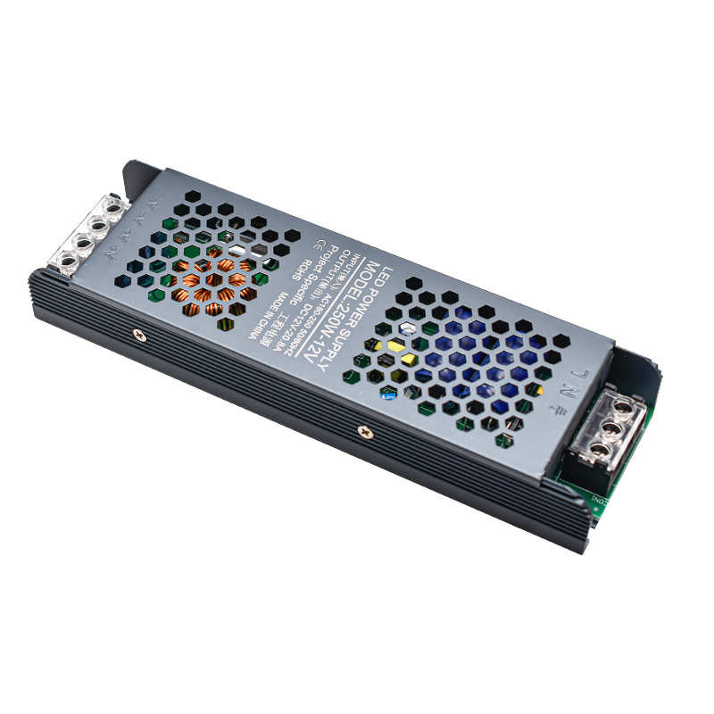 工程款静音线性LED灯开关电源200W变压器驱动超薄黑金刚12V电源