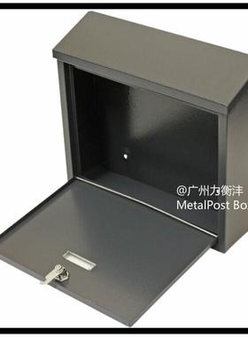 别墅信报箱挂式信箱户外信报箱铁烤漆信件箱邮筒黑色厂家DING制