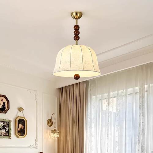 美式复古吊灯主室房392间灯南风餐厅吧卧台洋民灯创意布艺宿公寓