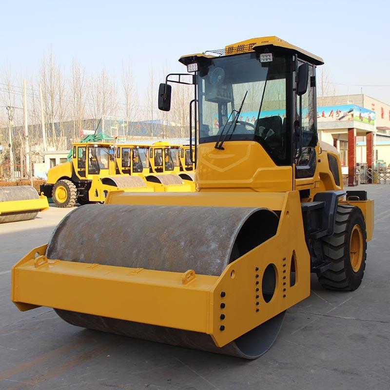 液压震动压机 沟槽回填OKT路土方机小型工压实程 6吨8吨单钢轮压