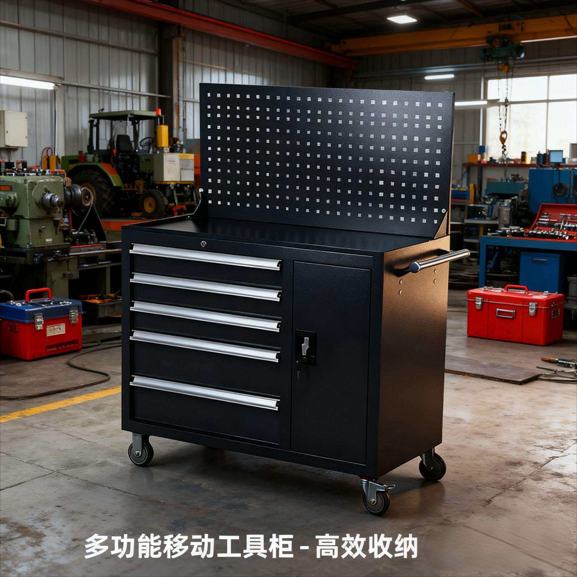 重型五金工具车多功能收纳带抽屉汽修工具零配件加厚工具柜子