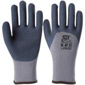 创信劳保手套冬季 加绒耐磨加厚防水防滑浸胶橡胶乳胶防寒保暖手套