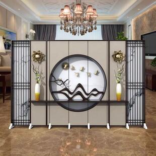 新式隔断屏风遮挡酒店室办40*180公折室简约家用可移中动屏卧风隔