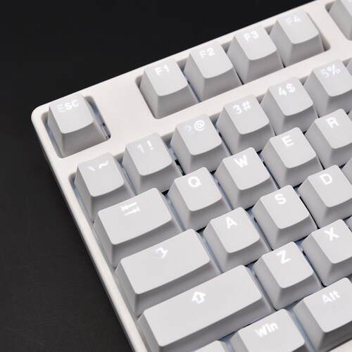 白色透光黑色二色pbt键帽108键oem高度兼容wooting60HE/61 87 104