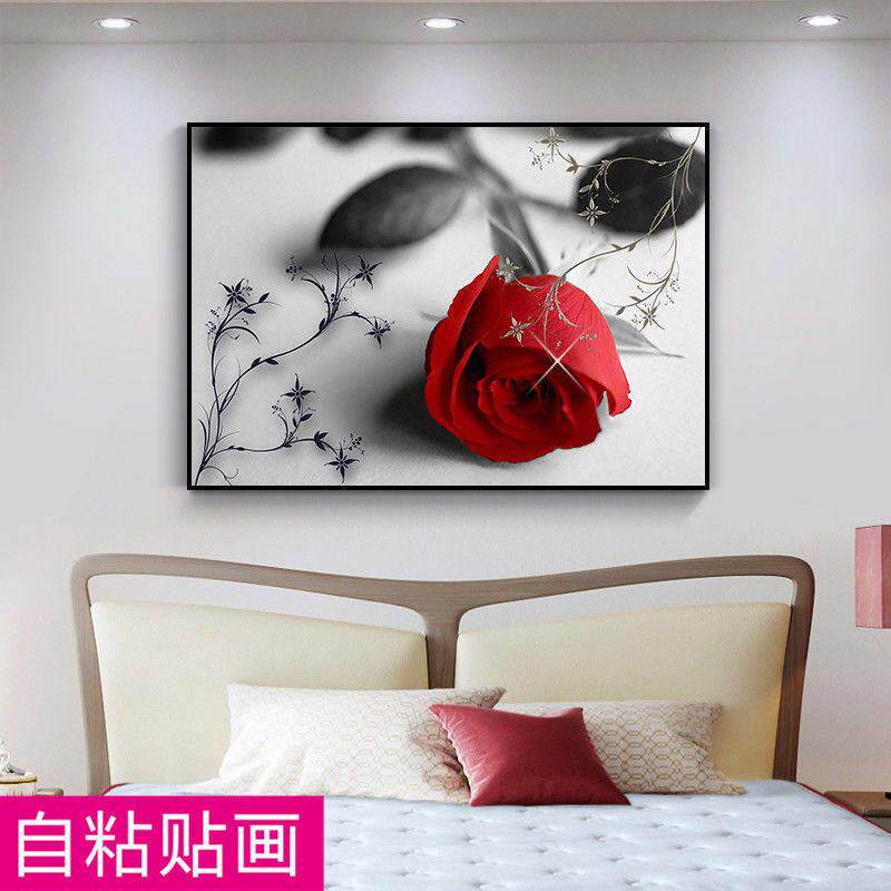 自粘立体卧室床头装饰画现代简约房间客厅墙立体墙上墙面墙纸贴画