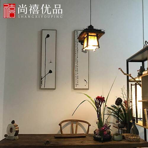 高档阳台灯中式阳台灯笼吊灯中国风茶室酒馆仿古创意日式餐饮装饰