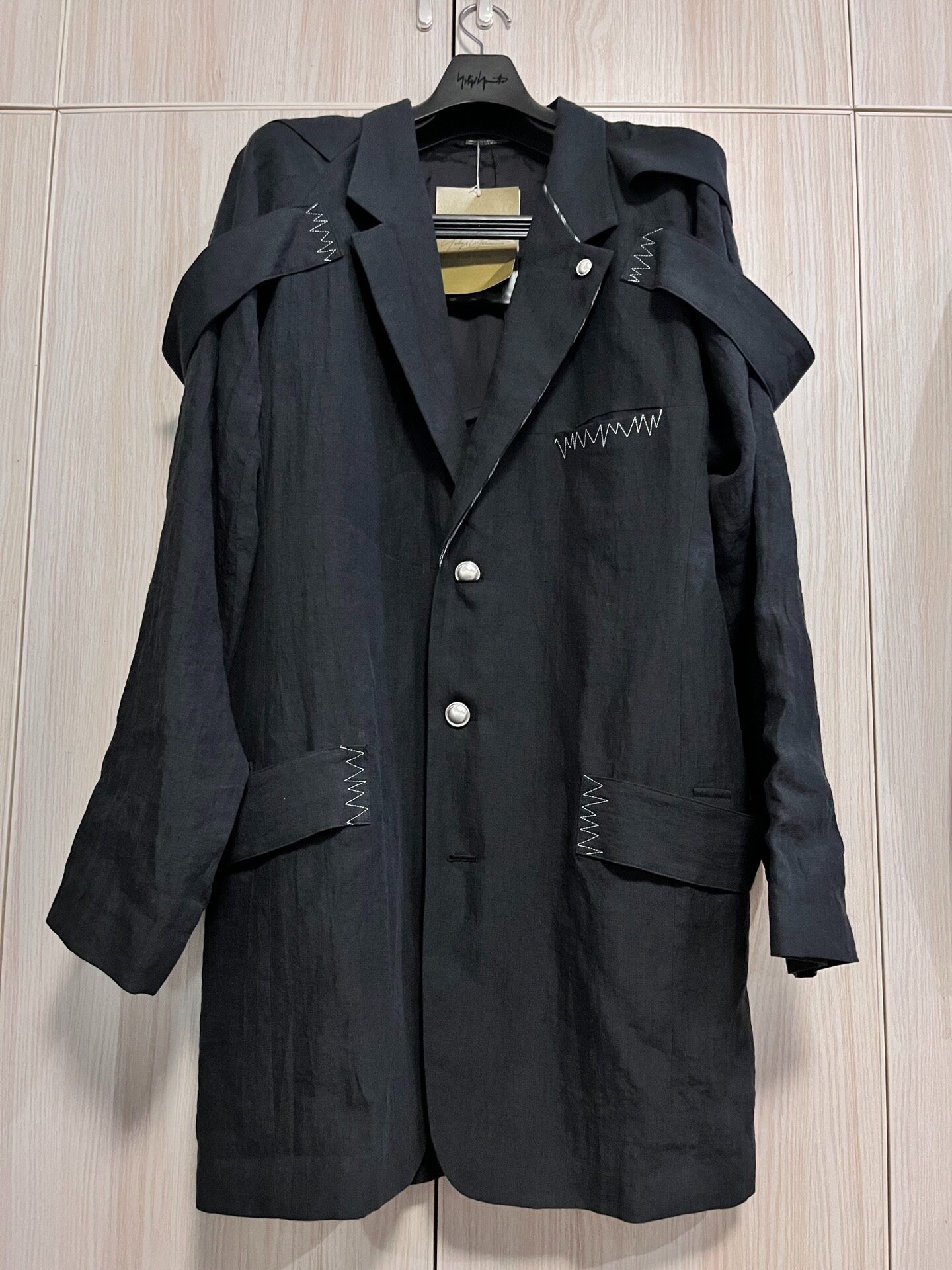 Yohji Yamamoto 24SS Silver Button Jacket — label