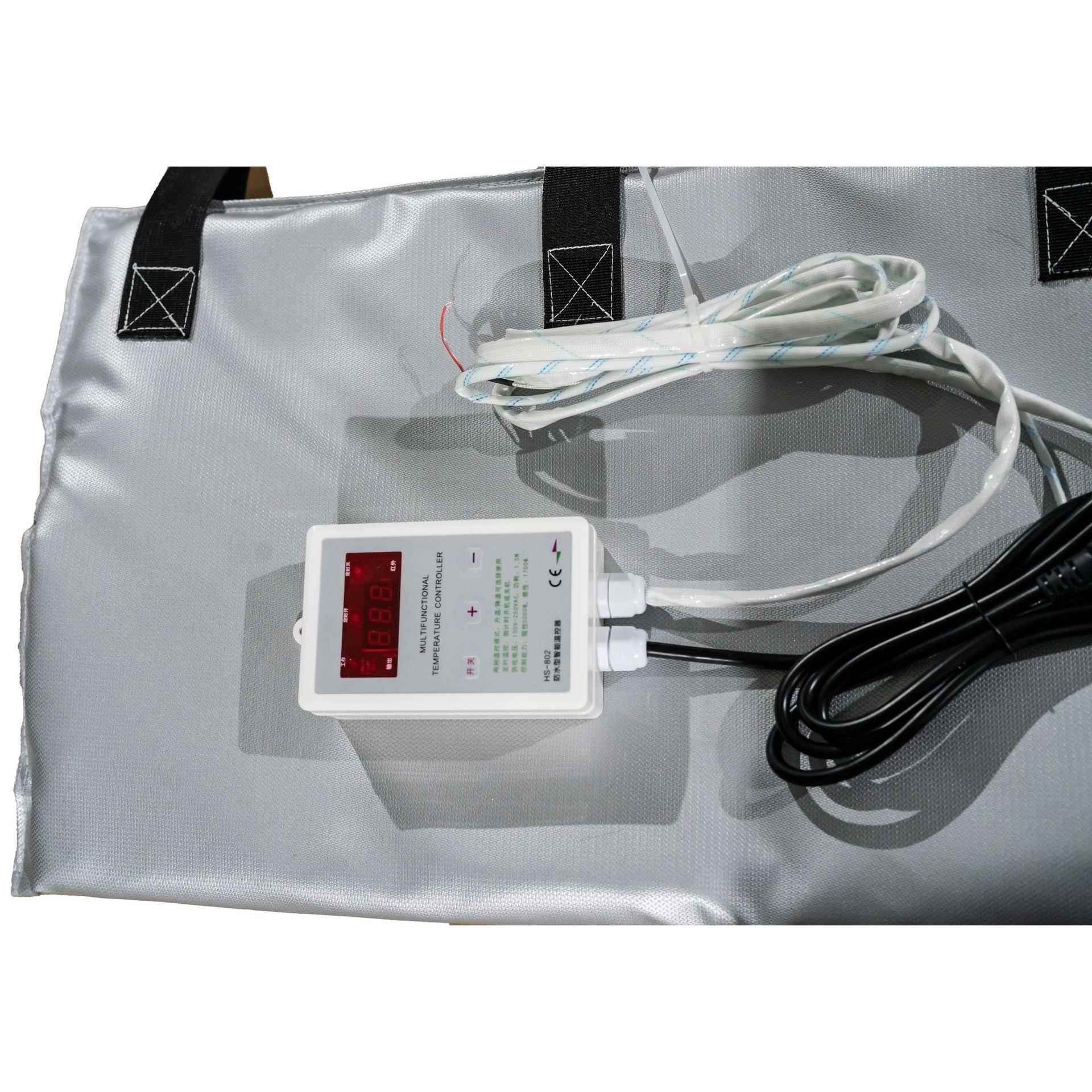 现货供应魔术贴设计易拆卸55加仑铁桶加热毯200L油桶加热毯