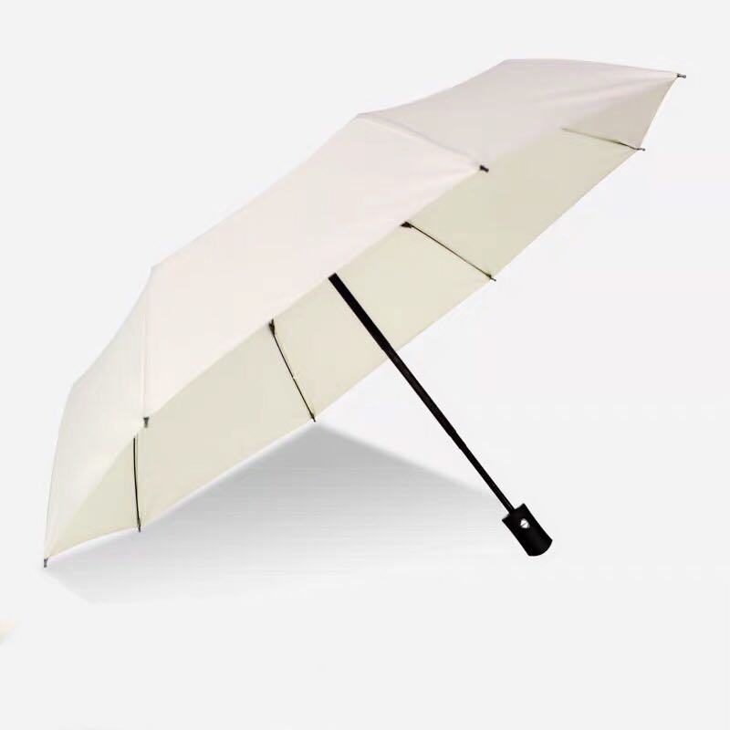 包邮纯色全自动雨伞一键开合男女小清新无胶学生晴雨两用三折叠伞