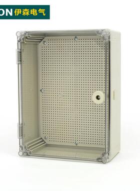 伊森防水配电00箱阻40*30*160塑料密封户外燃ABS透OSV明防尘箱