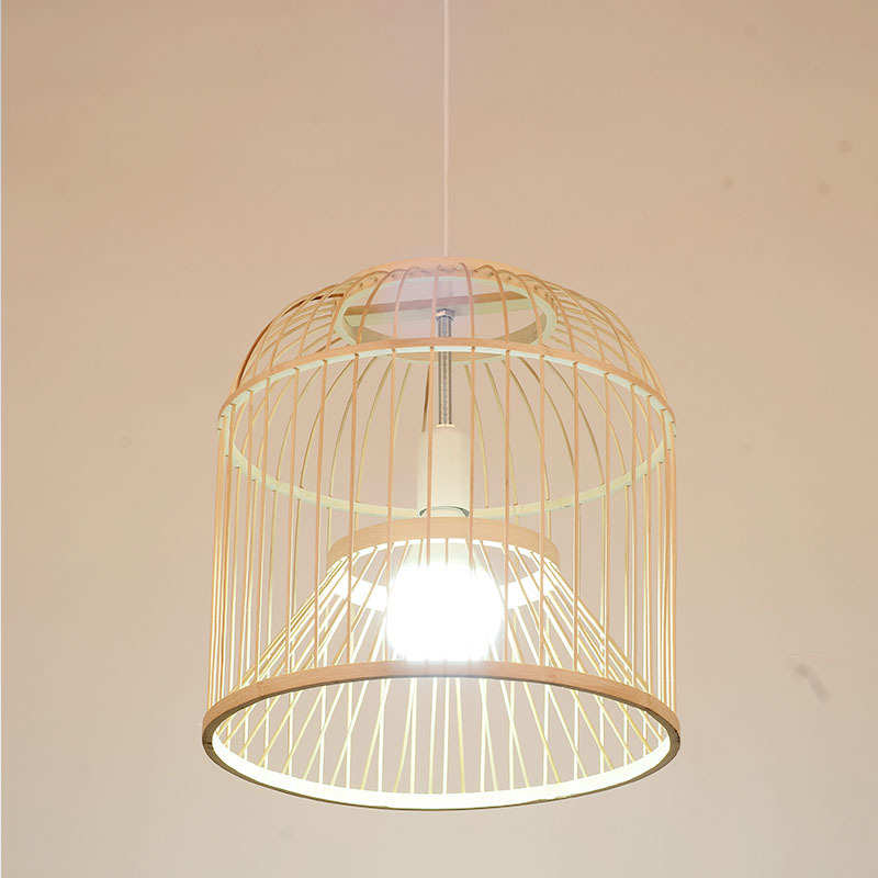 竹编灯笼吊灯中式火锅店饭店餐馆竹艺灯店铺商用民宿茶室日式灯具