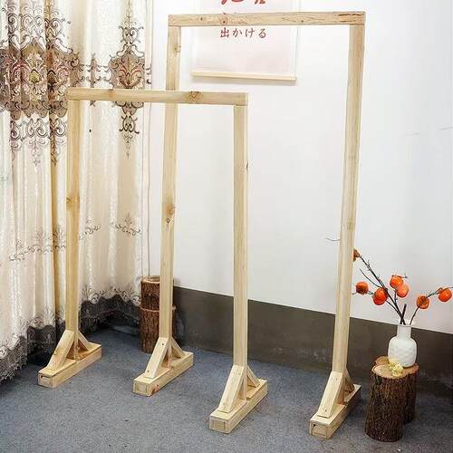 婚礼森林拱门实木木框婚礼户外布局道具欢迎背景支架装饰木方门