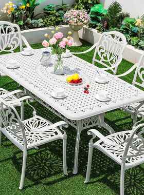 户外庭休闲桌椅白色组合外PGD院花园室简约热座椅铸铝椅子销款