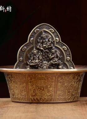 欧斯特 尼泊尔水供财神五路财神摆件 佛具用品财神水供杯佛具用品