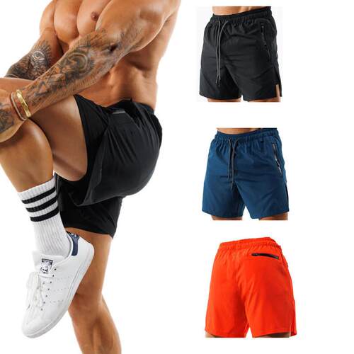 Four sided elastic sports shorts for outdoor running and