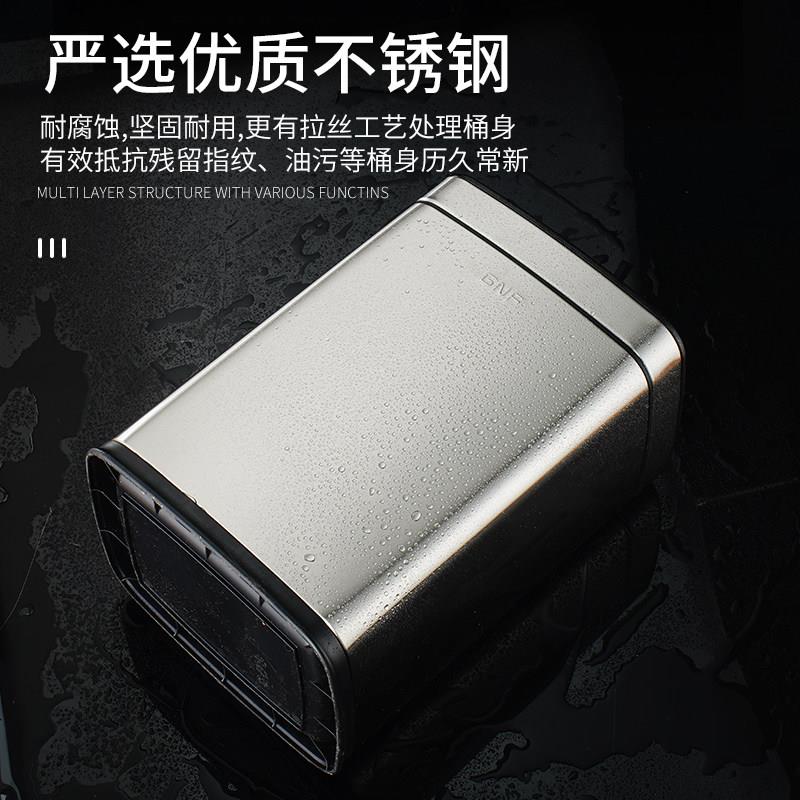 不锈钢茶水桶方形滤叶垃圾桶茶水间SF倒废桶脚茶踏水大号茶渣桶商