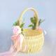花篮花童编织手提篮野餐小篮子插花摆件鸡蛋月子送礼提篮舞蹈道具