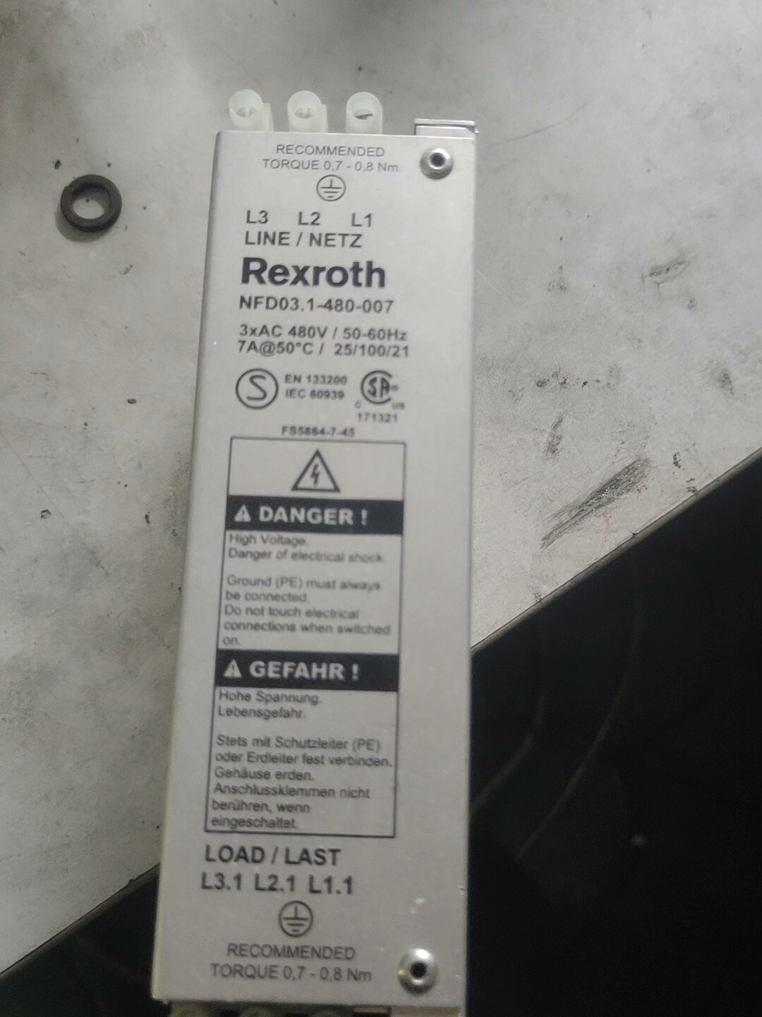力士乐Rexroth，NFD03.1-480-007滤波器，