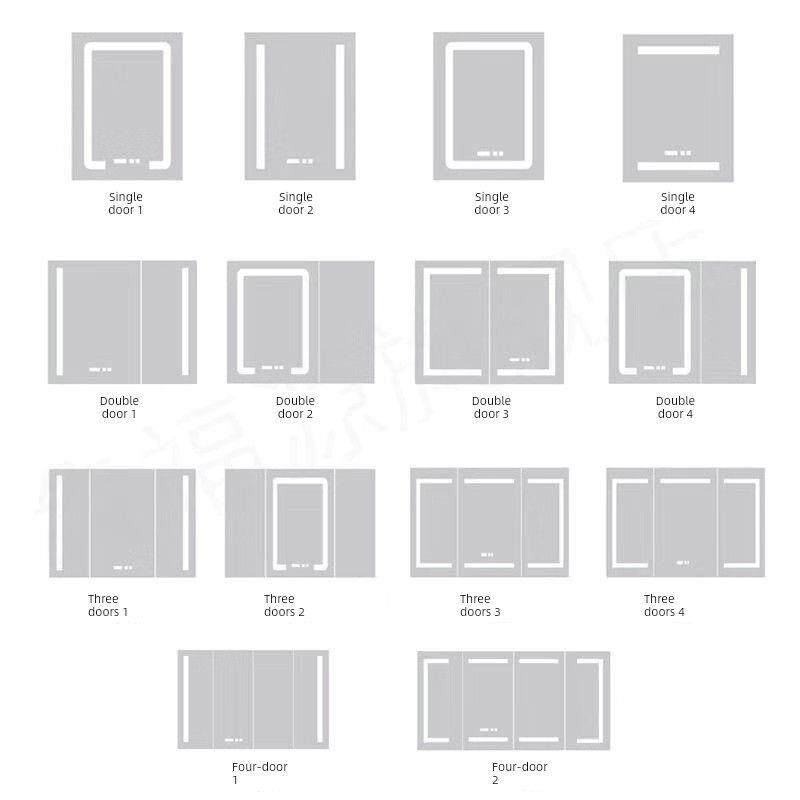 卫生间柜门定制玻璃镜柜门浴室防雾镜柜智能镜柜定制镜门定制单门