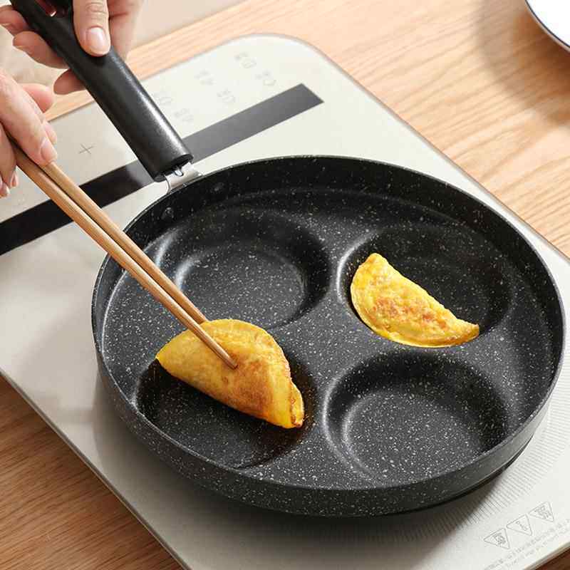 煎蛋锅迷你四孔平底小煎锅早餐鸡蛋饺子不粘锅煎饼锅煎蛋模具麦饭