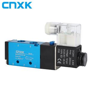 关12v电子换向阀22 24v气阀控制器开 亚德客型气动电磁阀4V210