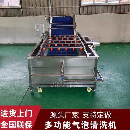 不锈钢鱼皮气泡清洗机海参深加工清洗设备小龙虾气泡清洗机