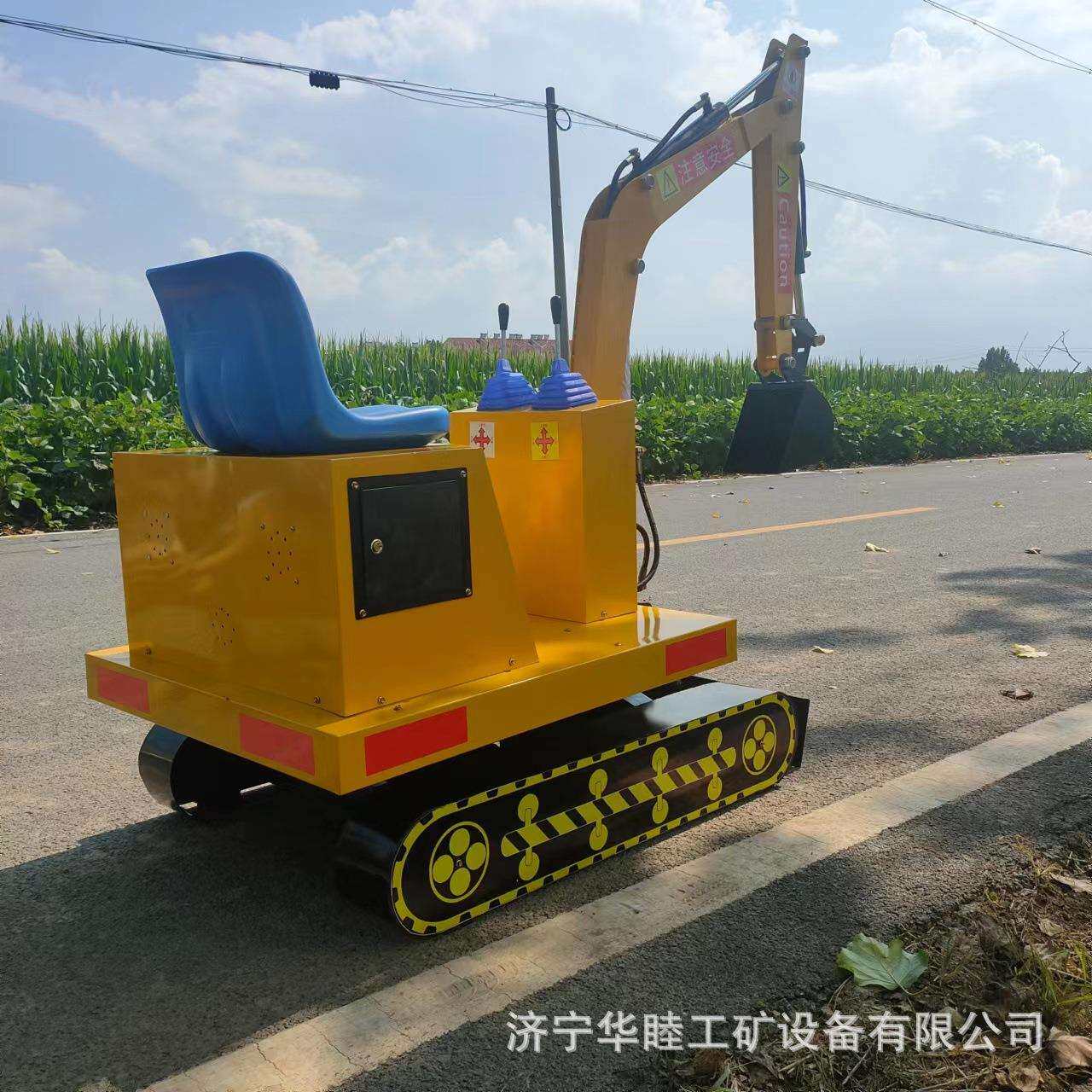 游乐园儿童挖掘机户外公园摆摊仿真360度旋转电动挖机