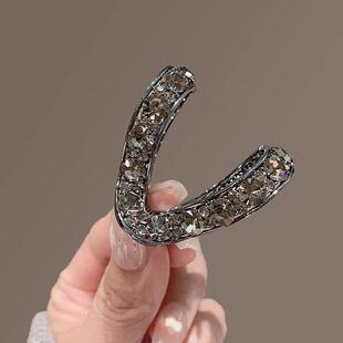 抓夹小号发量少的半扎发适合短发过渡期留长发固定神器夹子头饰卡