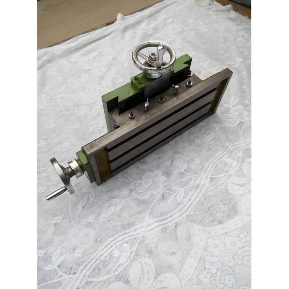 350x140十字拖板钻铣工作台滑台双向移动钻床钳简易平口钳可调式