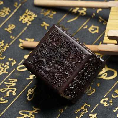 天然雷击木枣木道经师宝印三宝印章纯手工雕刻九龙印章纯手工雕刻