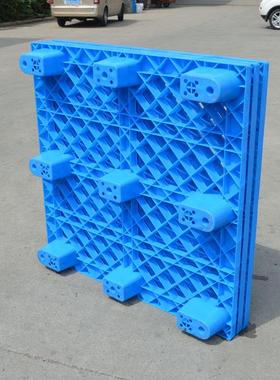 塑栈胶市超货物垫IXK板仓板防潮托盘1111九脚蓝色