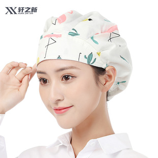 女式厨师帽女款防油烟厨房帽做饭戴的帽子家用厨帽餐饮工作卫生帽