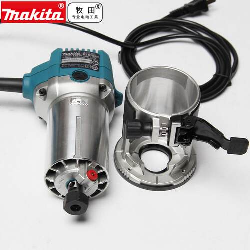牧田Makita修边机RT0702C木工雕刻机铝塑板开槽电木铣小锣机