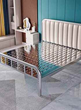 不锈钢床.5米1.8床单人1双人床现代简约出租S912.房公寓12铁架铁