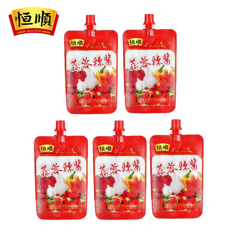 辣酱袋装恒顺蒜蓉辣酱130g多袋装烧烤辣椒酱家用下饭菜调料拌
