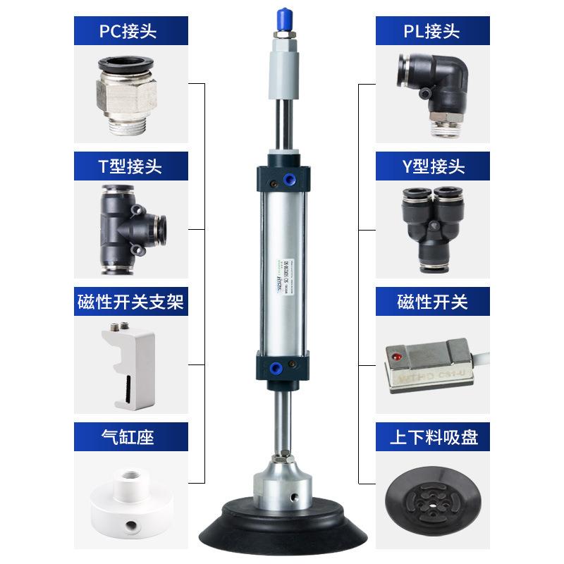 SCJ气标准气缸可调行程大推动加长型SCJ75/1FGO005/125力/17/200/