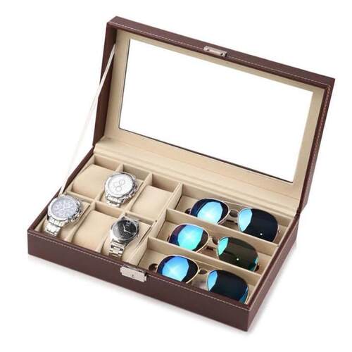 12 Watch Jewelry Display Storage Holder Case Grids Box Gift