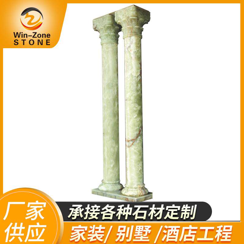 云浮大理石圆柱云浮别墅庭院装饰柱子供应