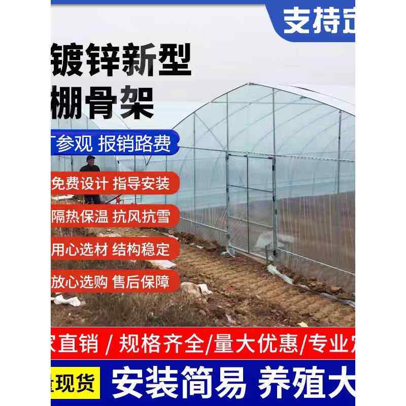 大棚骨架钢管温室定制养殖大棚蔬菜大棚连体连栋种植棚热镀锌全套