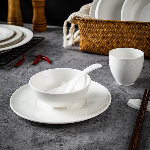 Ceramic bowl 4 times Hotel special bowl Restaurant bowl set