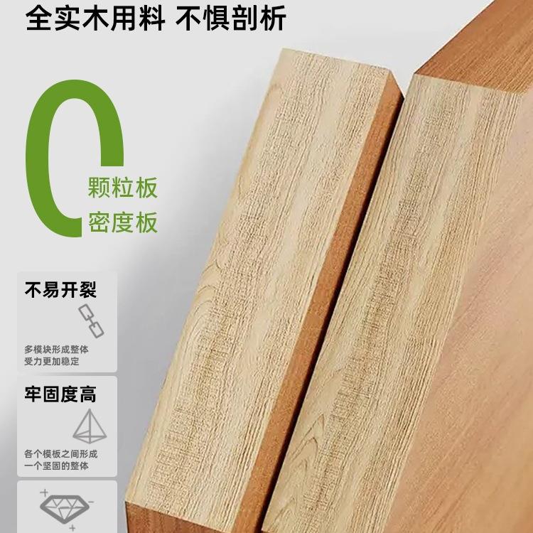 全实木床1米8双人床主卧原木色1.5米橡木床出租房家用1.2单人床架