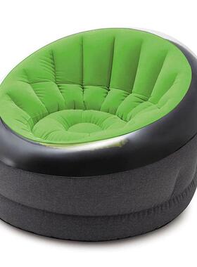 66581绿色圆形人沙66581发折叠充气沙单家发庭沙发沙懒人发