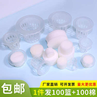 篮无土栽培根棉水培水培定植定植蔬菜器定植蔬菜植物固篮杯定植