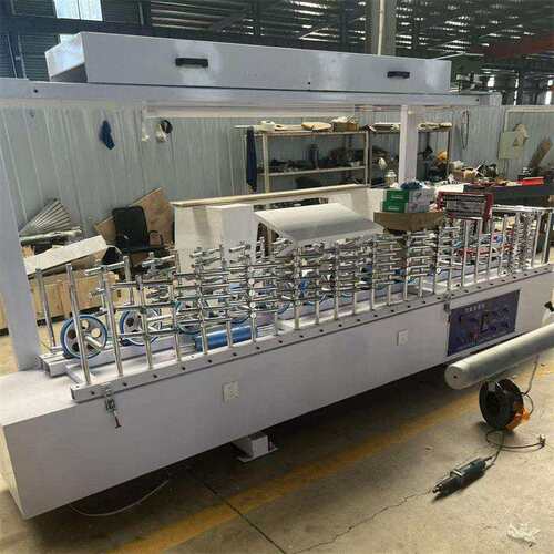 1250型异型木线条冷胶包覆机客厅实心竹木纤维板热胶包覆机