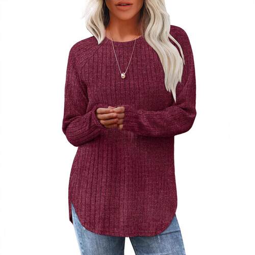 Women's long sleeved shirt with waistband and top design,